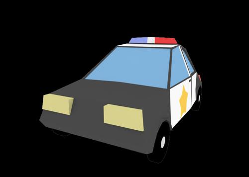 low poly Cop / Police Car preview image